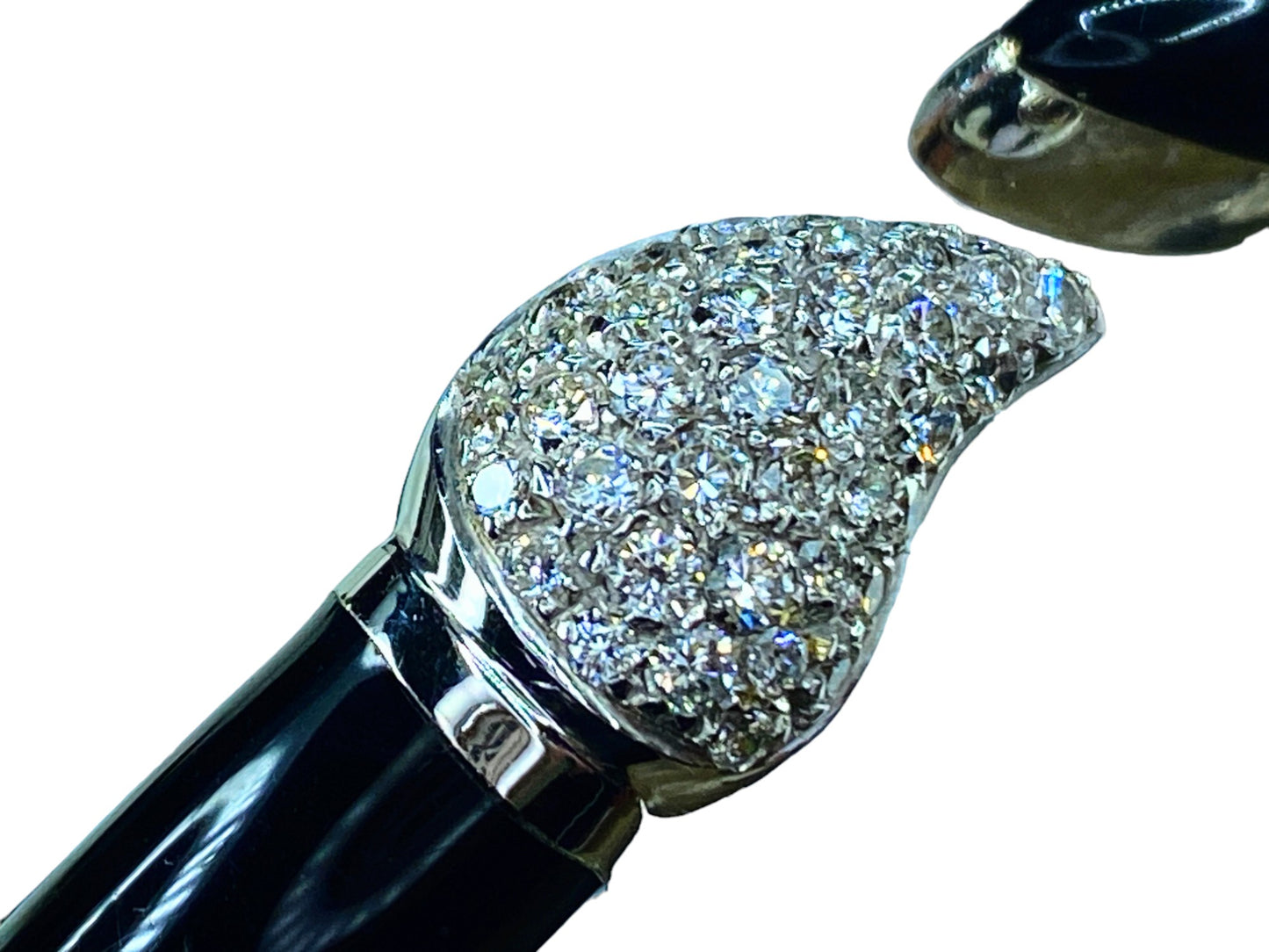 SOHO Diamond, Enamel, White Gold hinged bangle