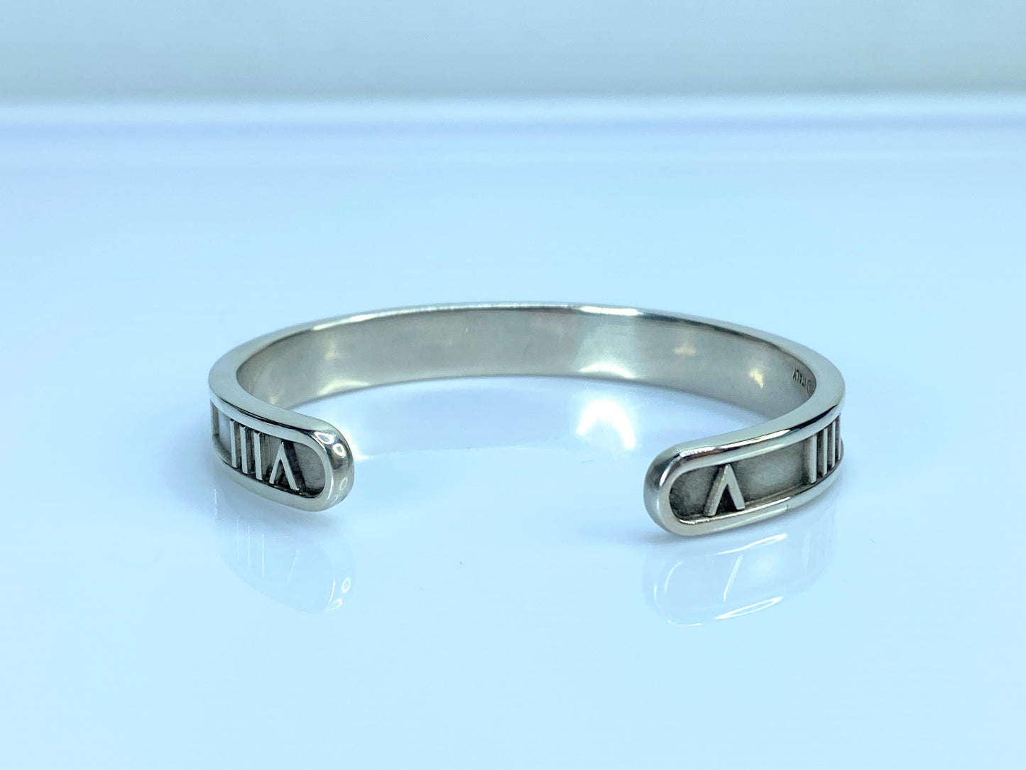 Sterling Silver Roman Numeral Cuff Bracelet JR715