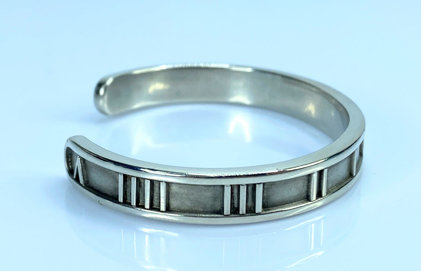 Sterling Silver Roman Numeral Cuff Bracelet JR715