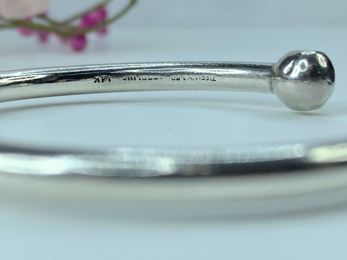 Tiffany & Co. 18K yellow Gold coil wrapped sterling Silver Cuff Bracelet JR142