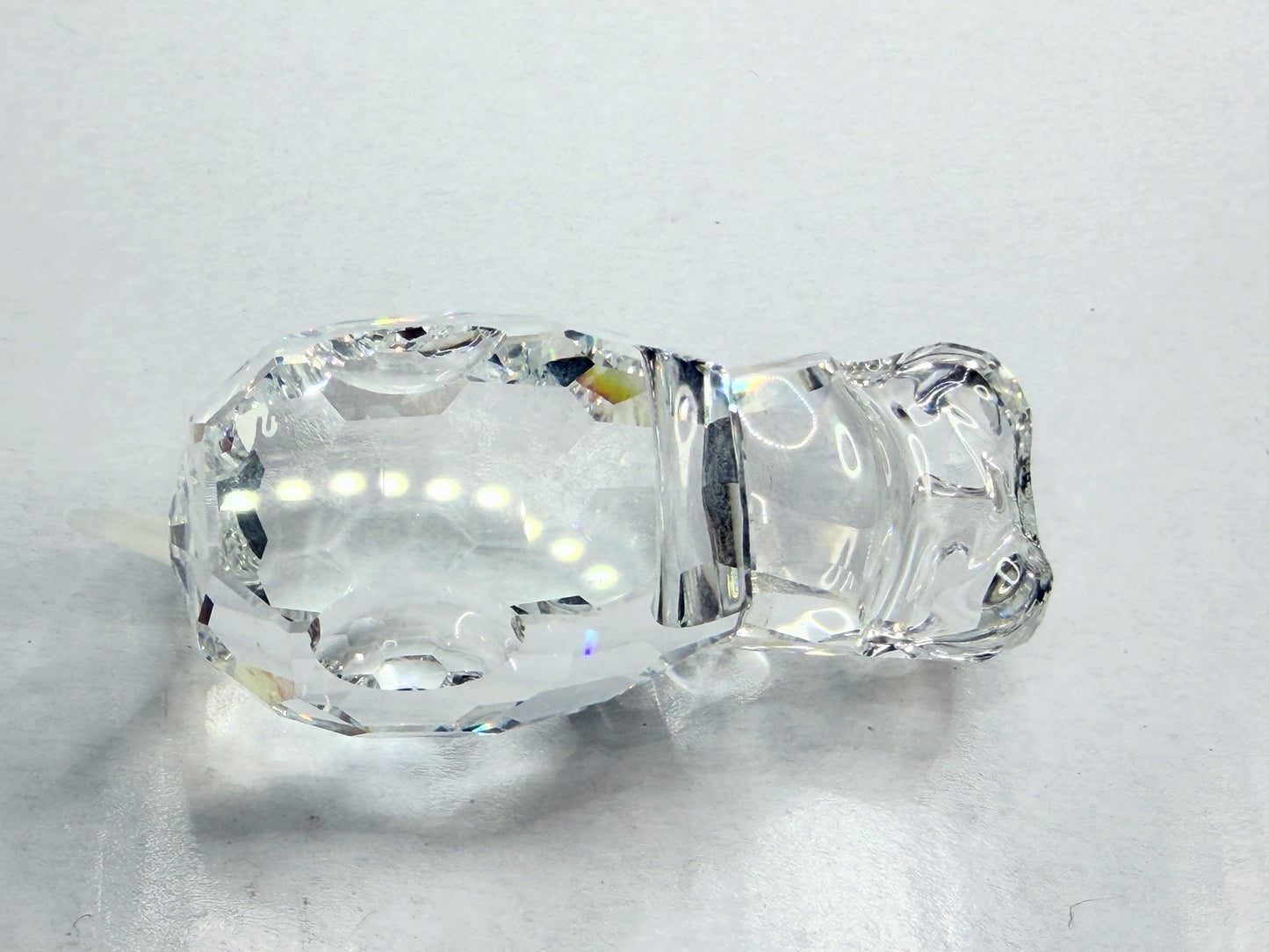 Swarovski Crystal Figurine, large Hippopotamus 2.5" COA Mirror Mint S262