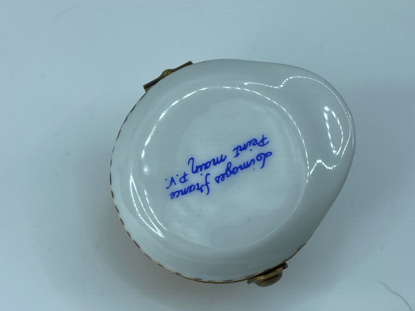 Limoges France - Hand Painted Cap Hat Travel Fun A24