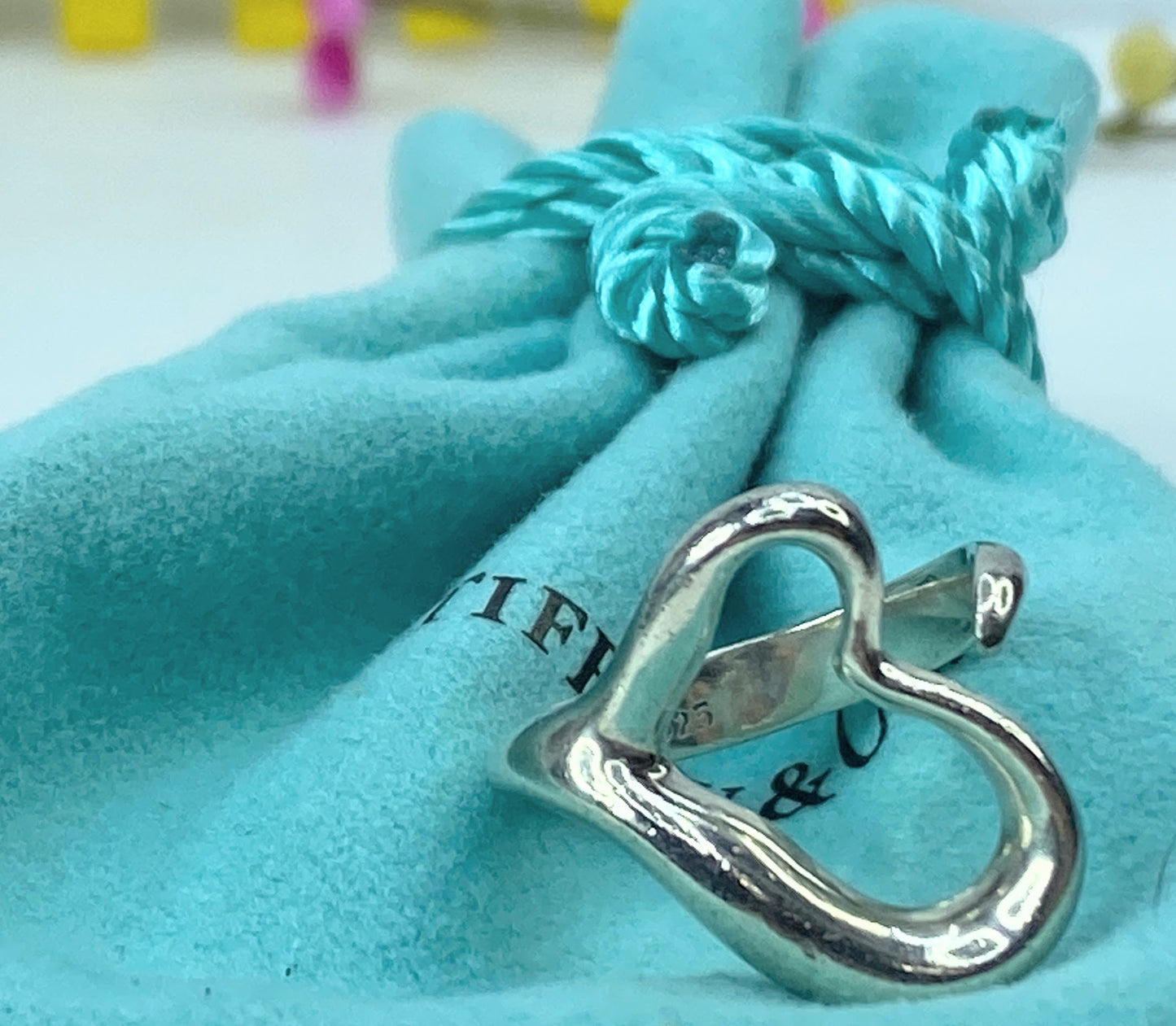 Tiffany & Co. Sterling Silver Elsa Peretti Open Heart Ring JR729