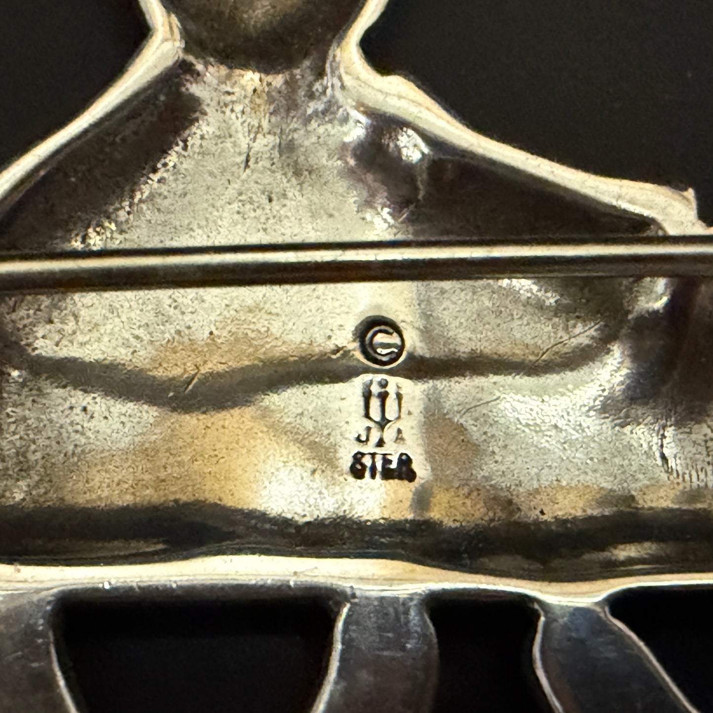 James Avery Sterling Silver Three Cats Family Brooch Sculptural Design JR1236