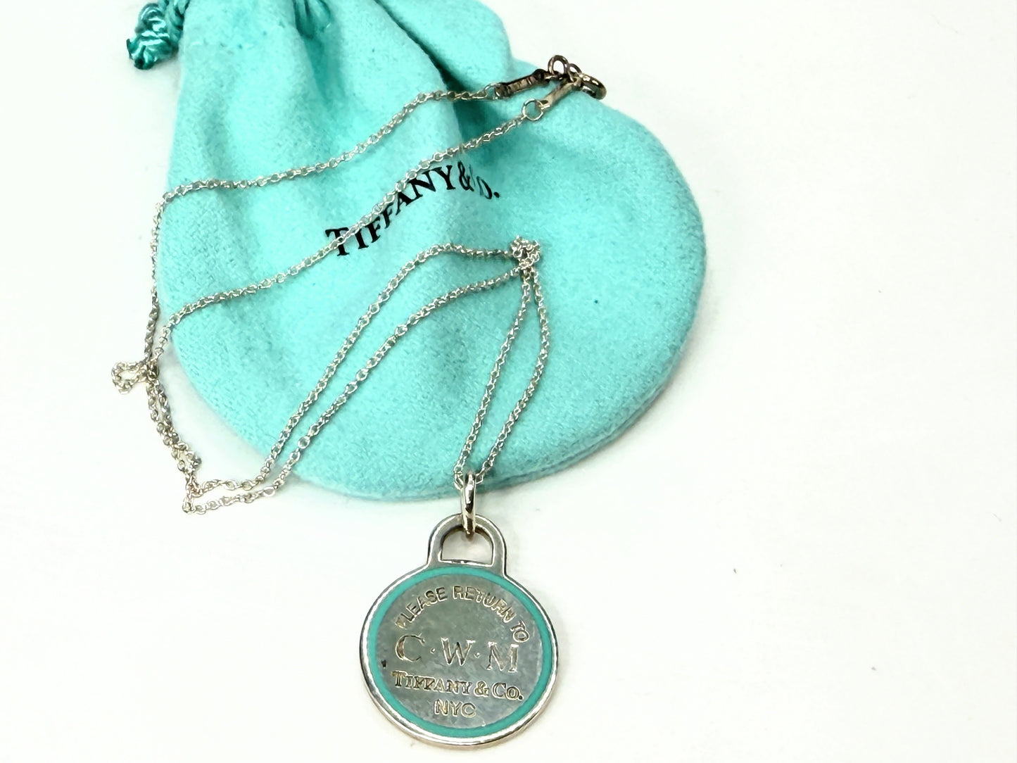 Tiffany & Co. Elsa Peretti Sterling Openable Initial Y Padlock Necklace JR1949