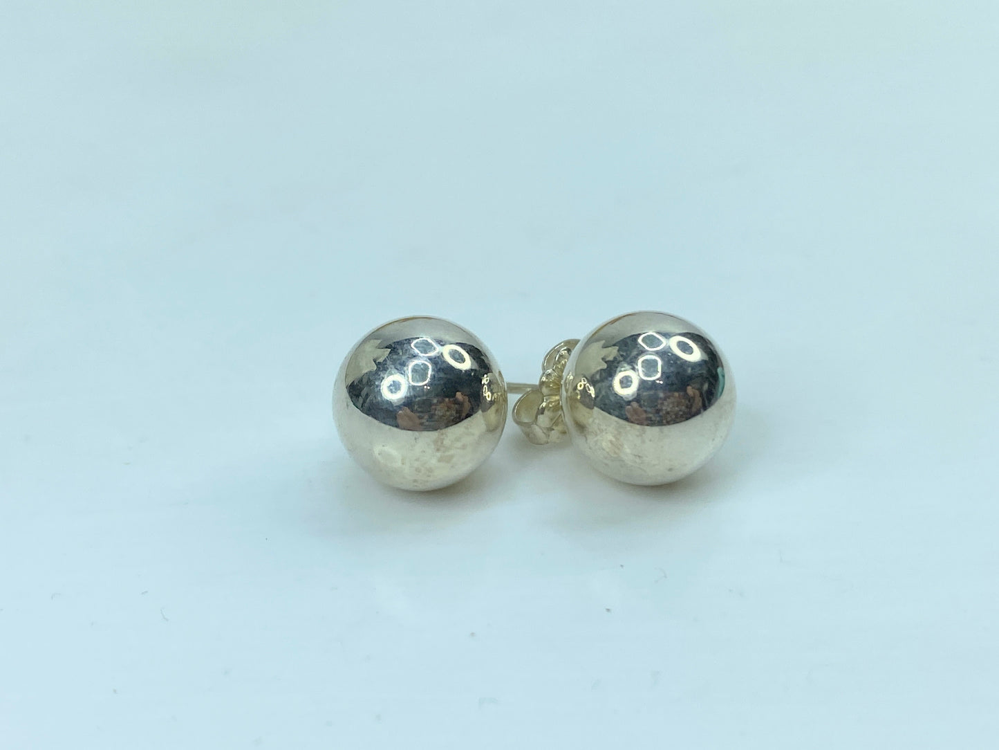 Tiffany & Co Hard Wear Sterling Silver 10.25mm Ball Stud Earrings 4.6g JR753