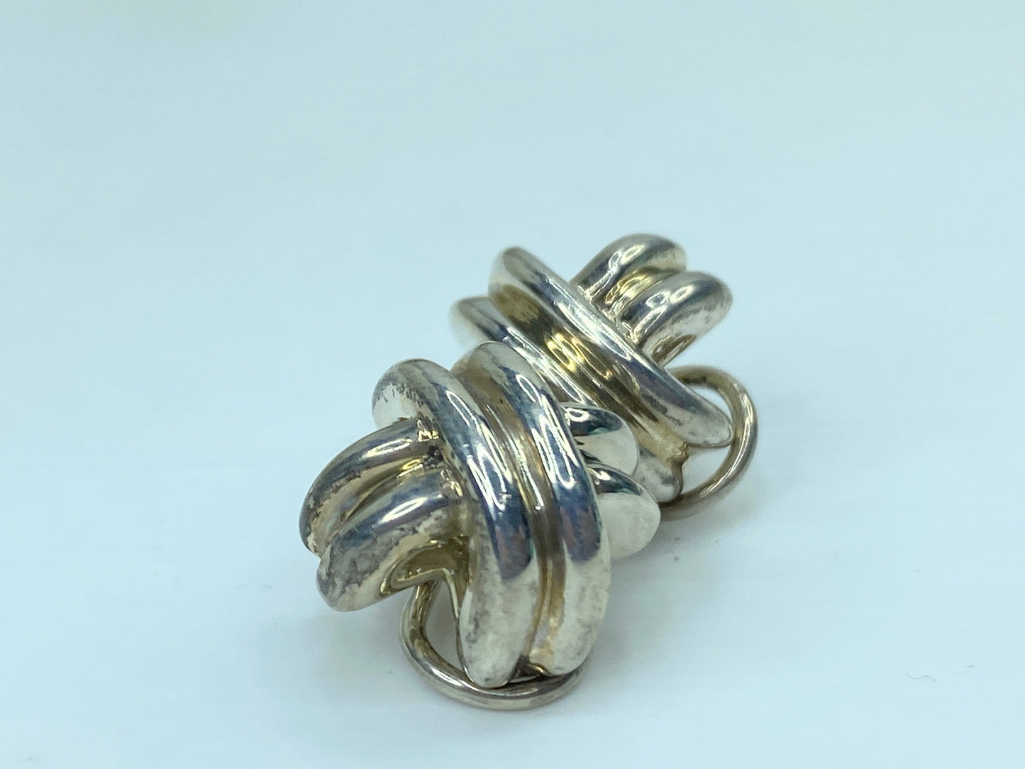 1990 Tiffany & Co. Cross Earring Omega Back 925 Sterling Silver heavy JR755