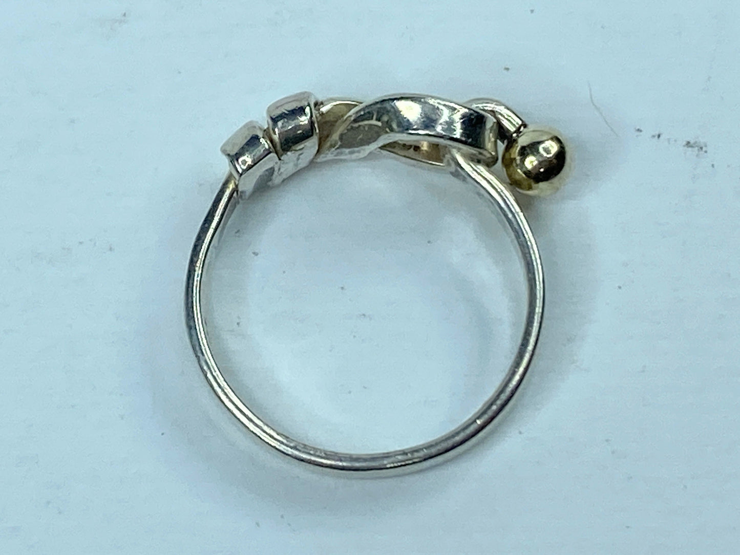 Tiffany & Co Tiffany Love Knot Ring Silver 925 K18 Gold Silvery JR710