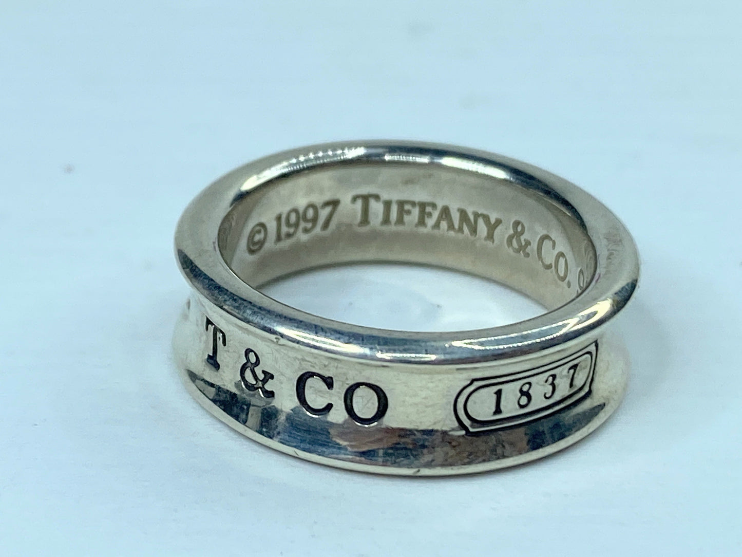 1997 Tiffany & Co. 7.0mm Sterling Silver 925 '1837 Band Ring JR713