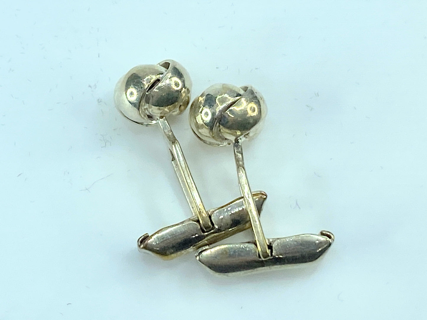 Sterling Silver Twist Knot cufflinks 10.8mm 12g in black velvet box JR266