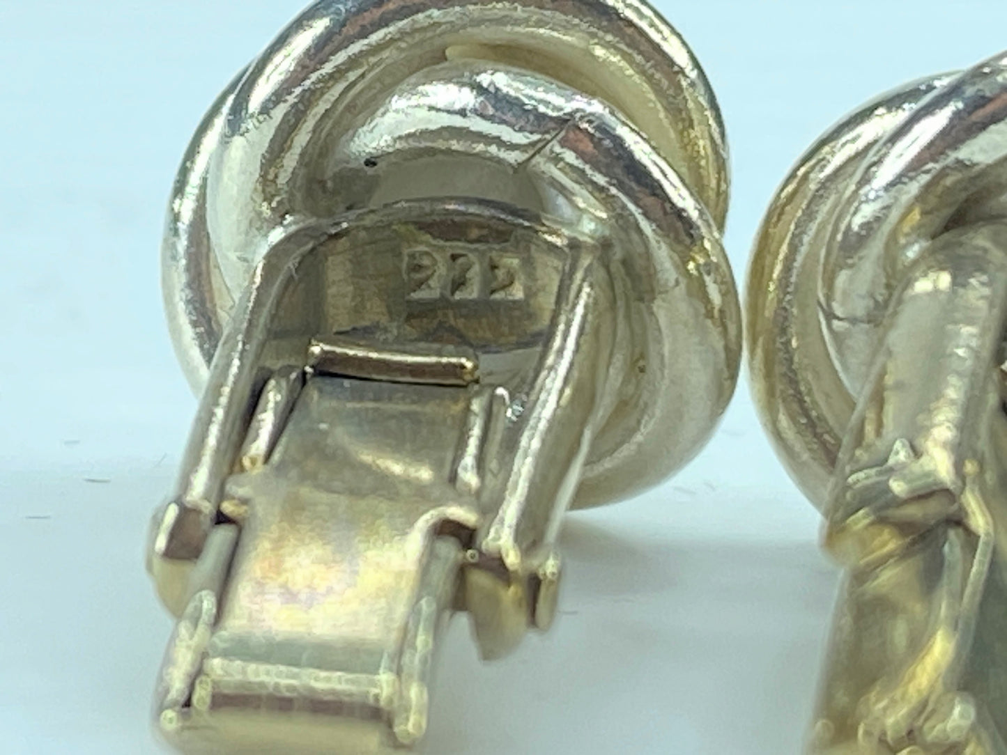 Mens Cufflinks Twisted Knot Ball in sterling silver vintage 12,4g JR267