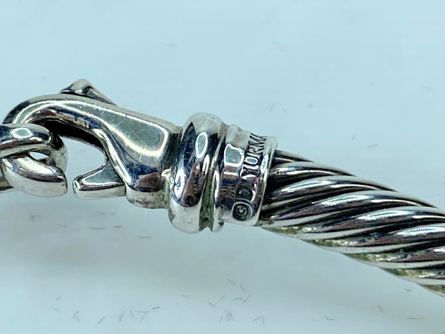 David Yurman Sterling & 14K Yellow Gold Metro Cable Choker Necklace 16" JR270