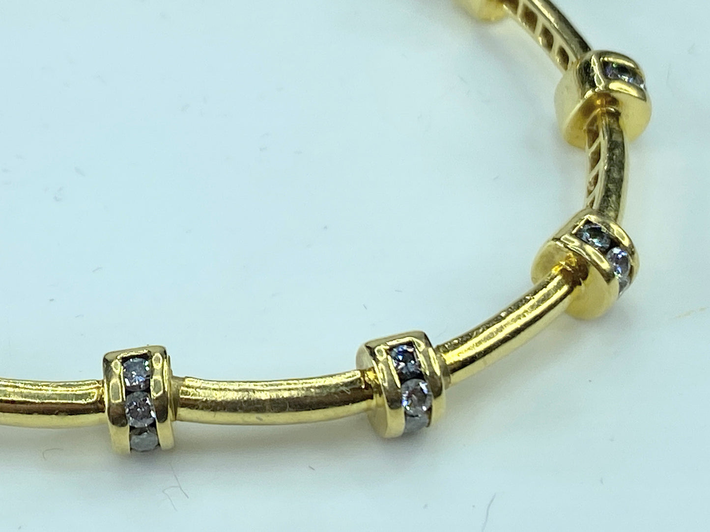 Charles Krypell Statement Round 3.0ct Diamond Tube Bracelet 25.7g JR268