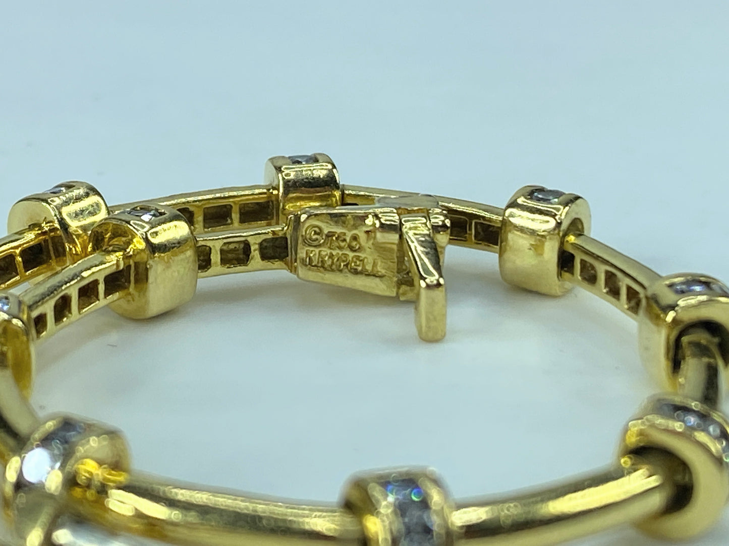 Charles Krypell Statement Round 3.0ct Diamond Tube Bracelet 25.7g JR268