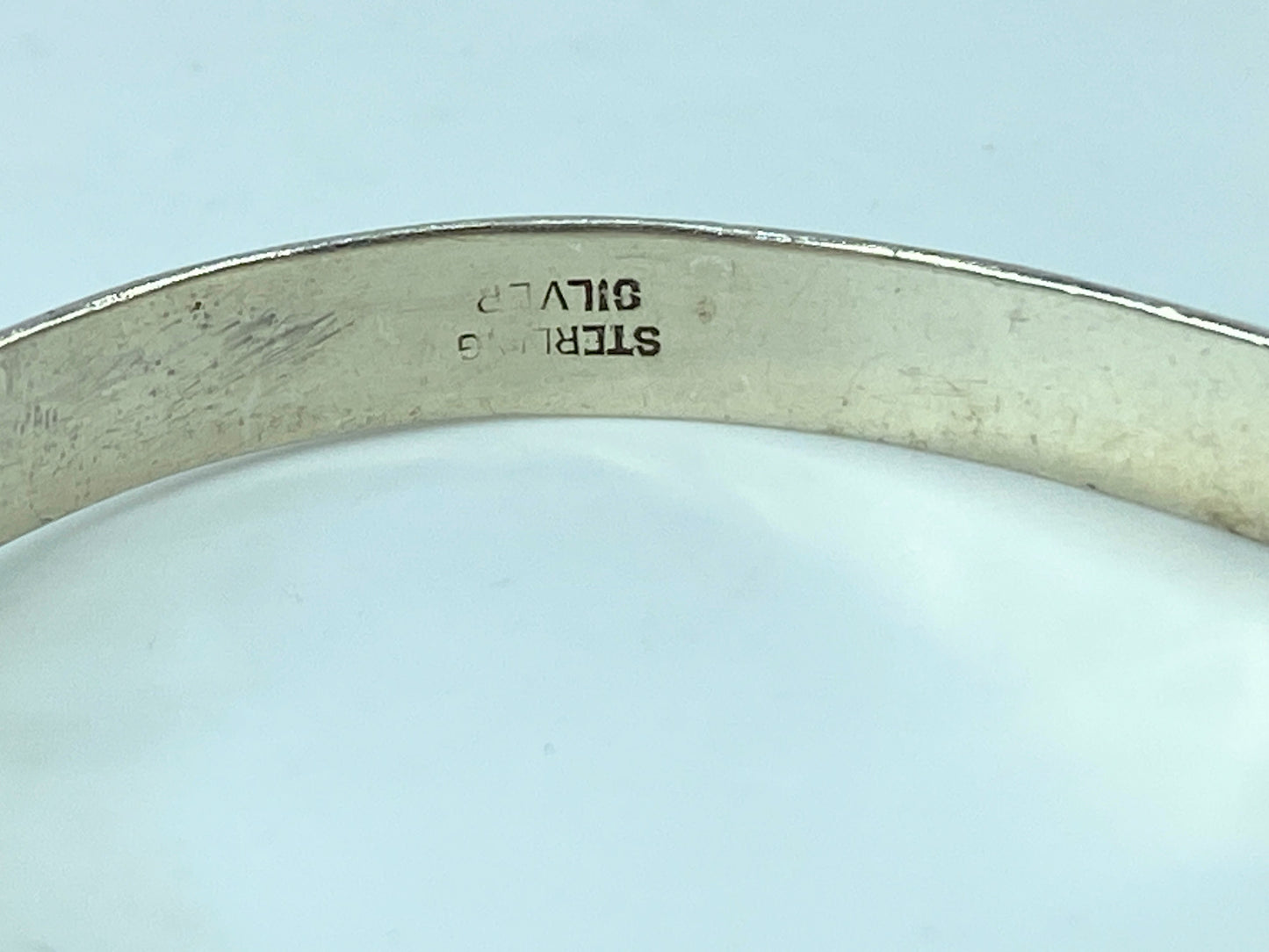 Handmade Sterling Silver 5.2mm Floral expandable children bangle 4.75" 6g JR802