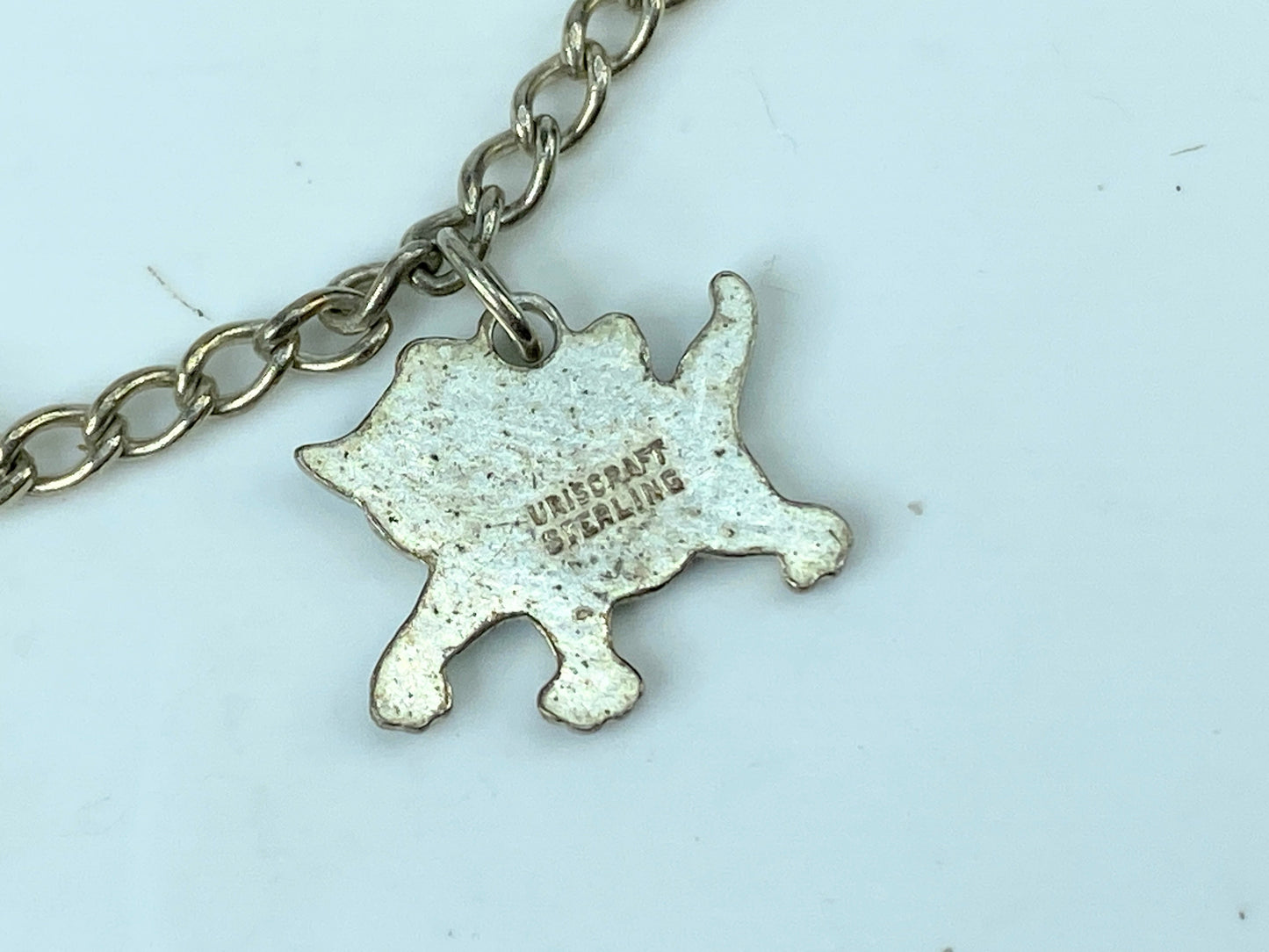 Uriscraft Sterling silver Animal Farm Enamel charm children bracelet 5.5" JR806