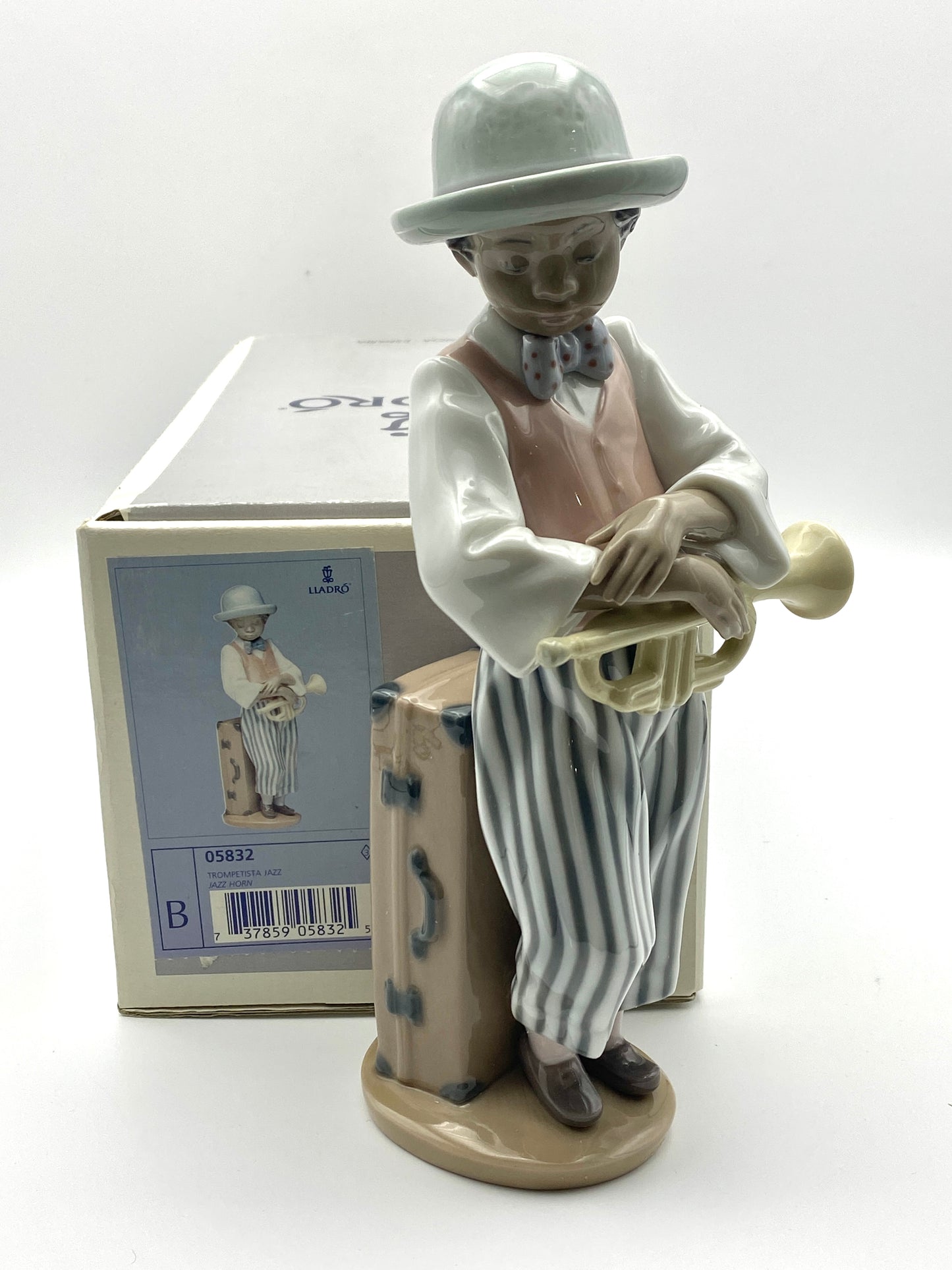 LLADRO 5832 Jazz Horn Black Legacy Mint with box Retired