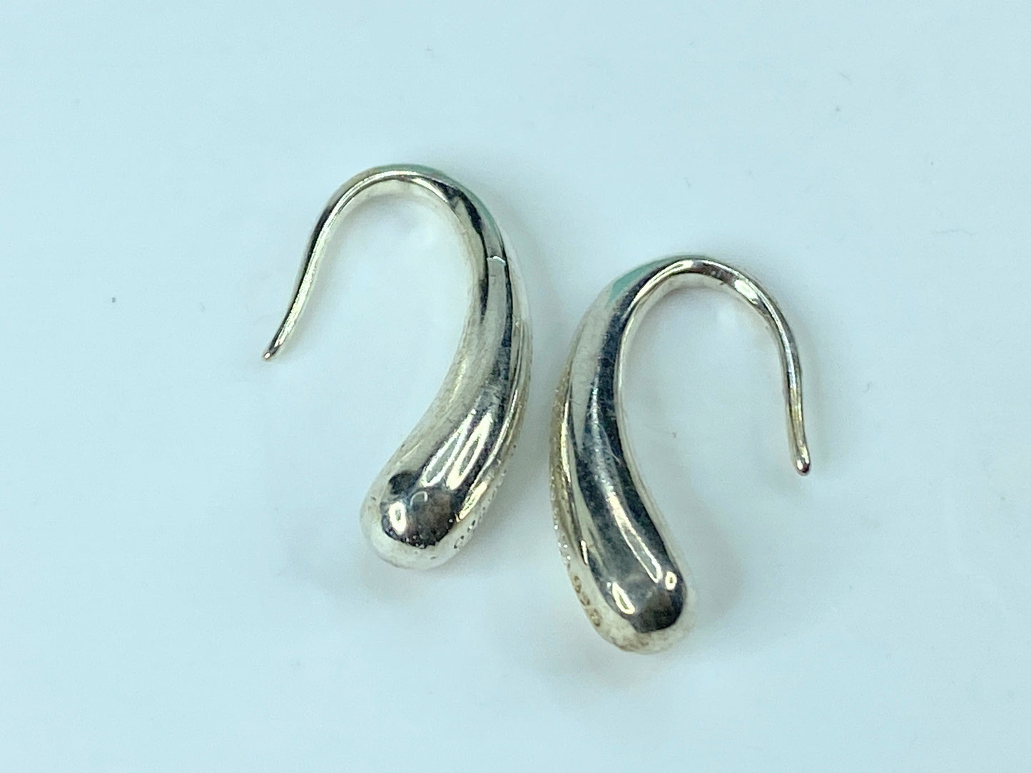 Tiffany & Co. Sterling Silver Elsa Peretti TearDrop Earrings 1.0" 7.4g JR810