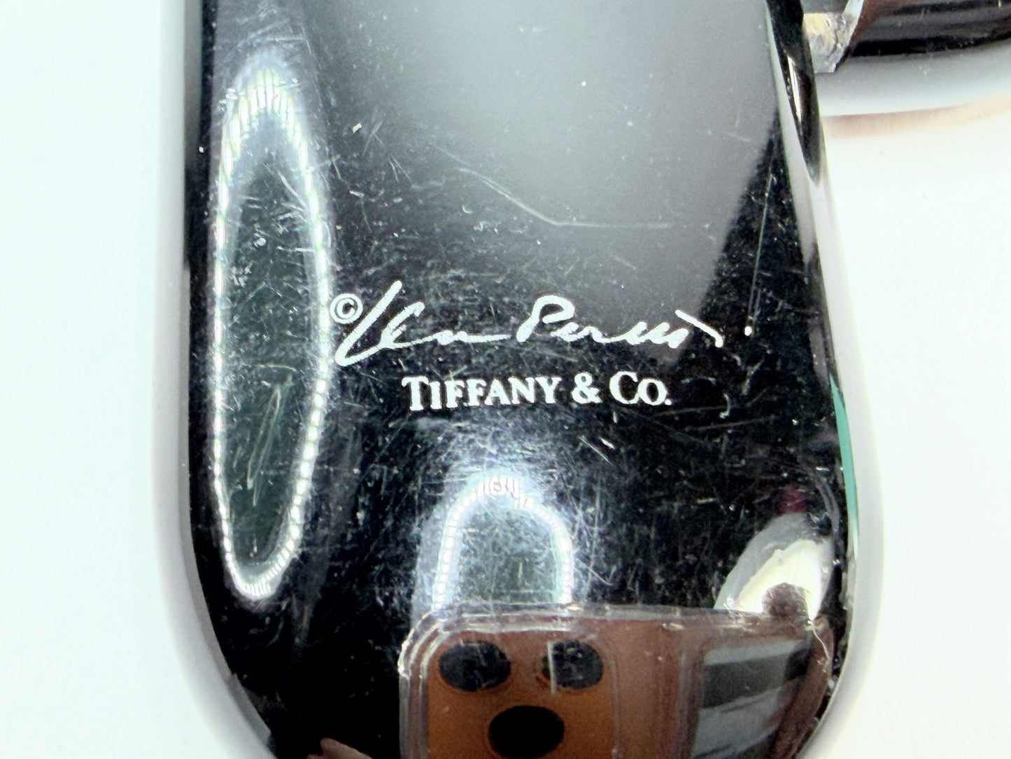 Vintage Tiffany & Co. Elsa Peretti Black Lacquer Bean Lighter with box SS194