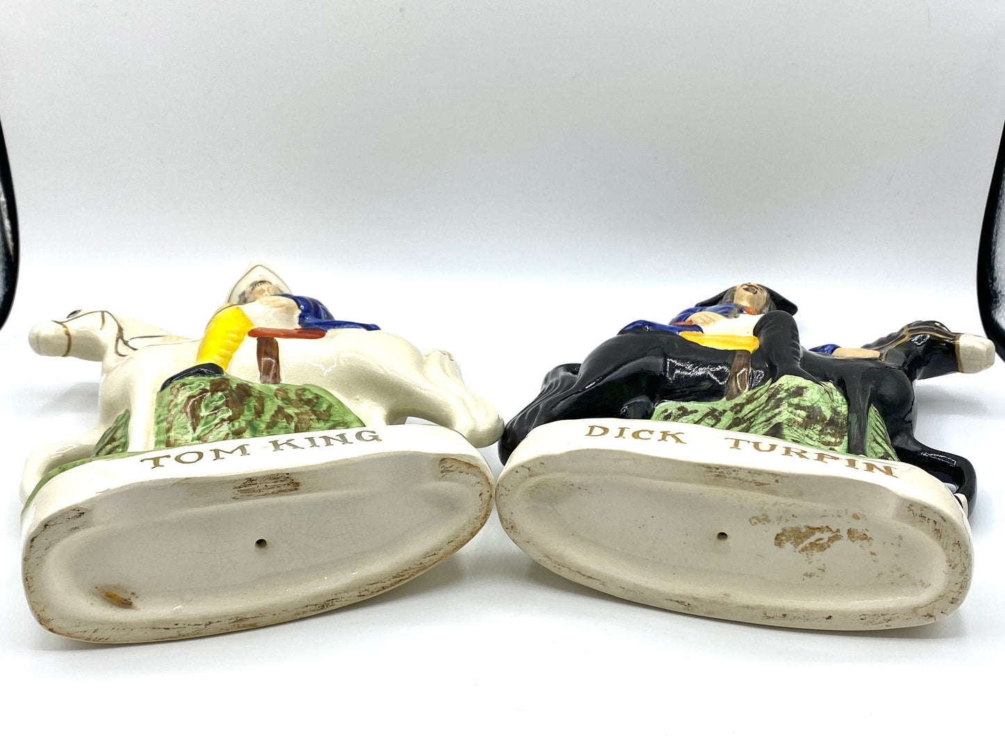English Staffordshire Dick Turpin Tom King Equestrian Pair 10.0"