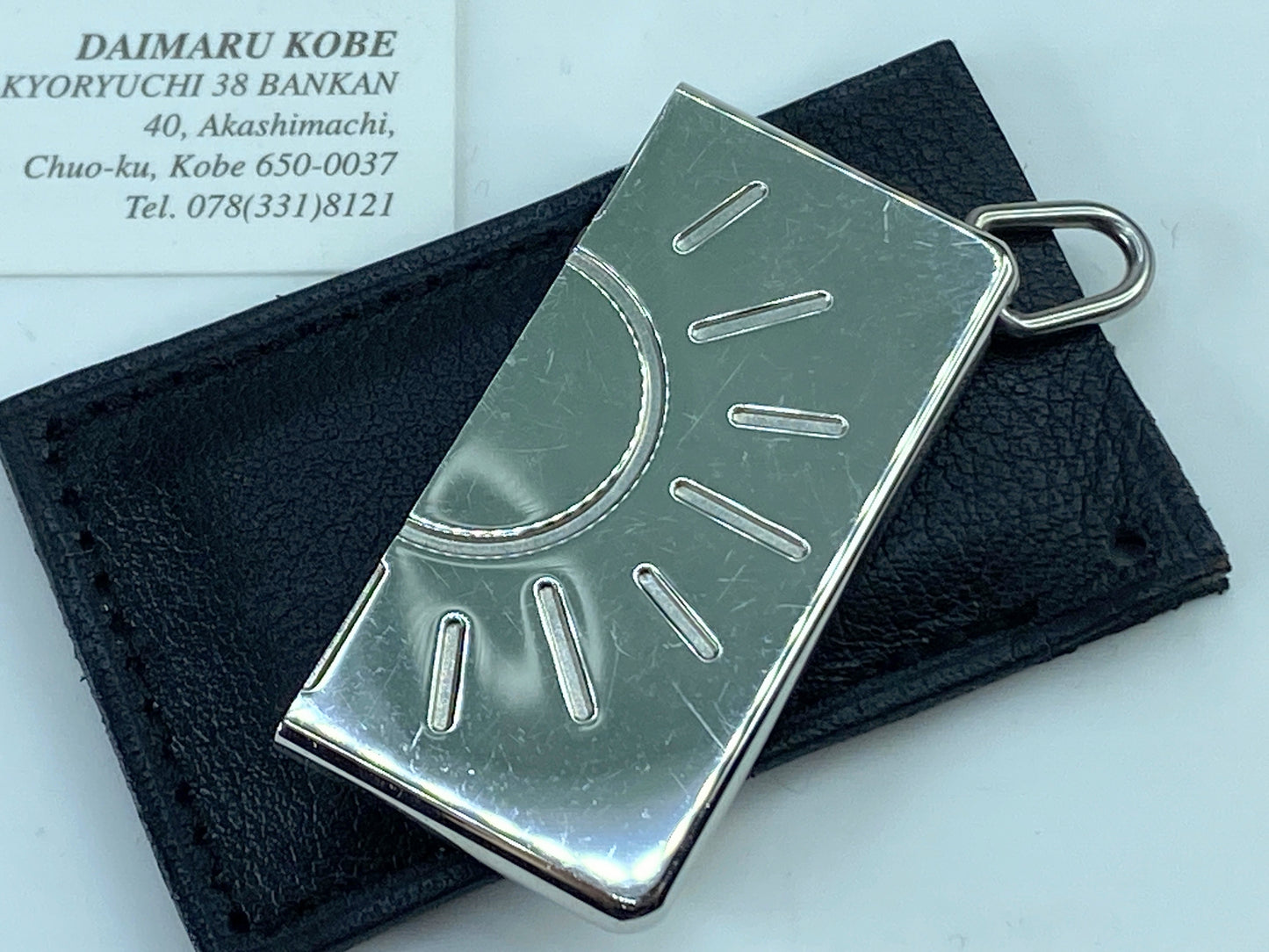 Hermès Half Sun Pendant silver tone in pouch 18.3g GS335