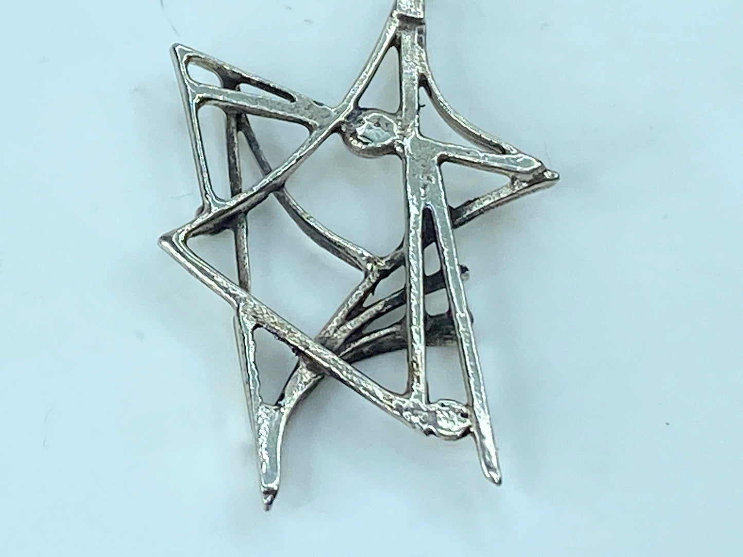 Rachel Gear artisan sterling silver 925 abstract pendant 2.0" 6.1g JR770