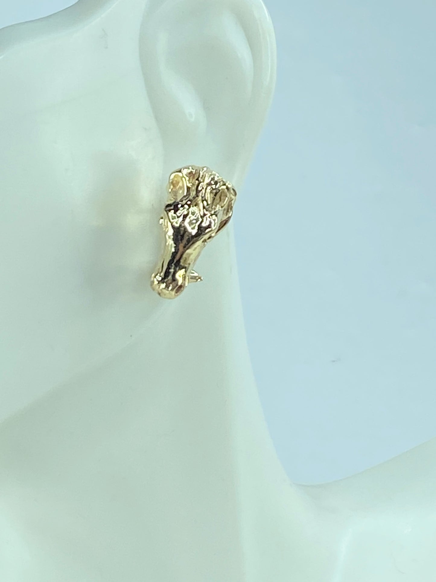 Diamond Horse Head Ring matching Earrings 14K gold animal size7 16.4g JR785