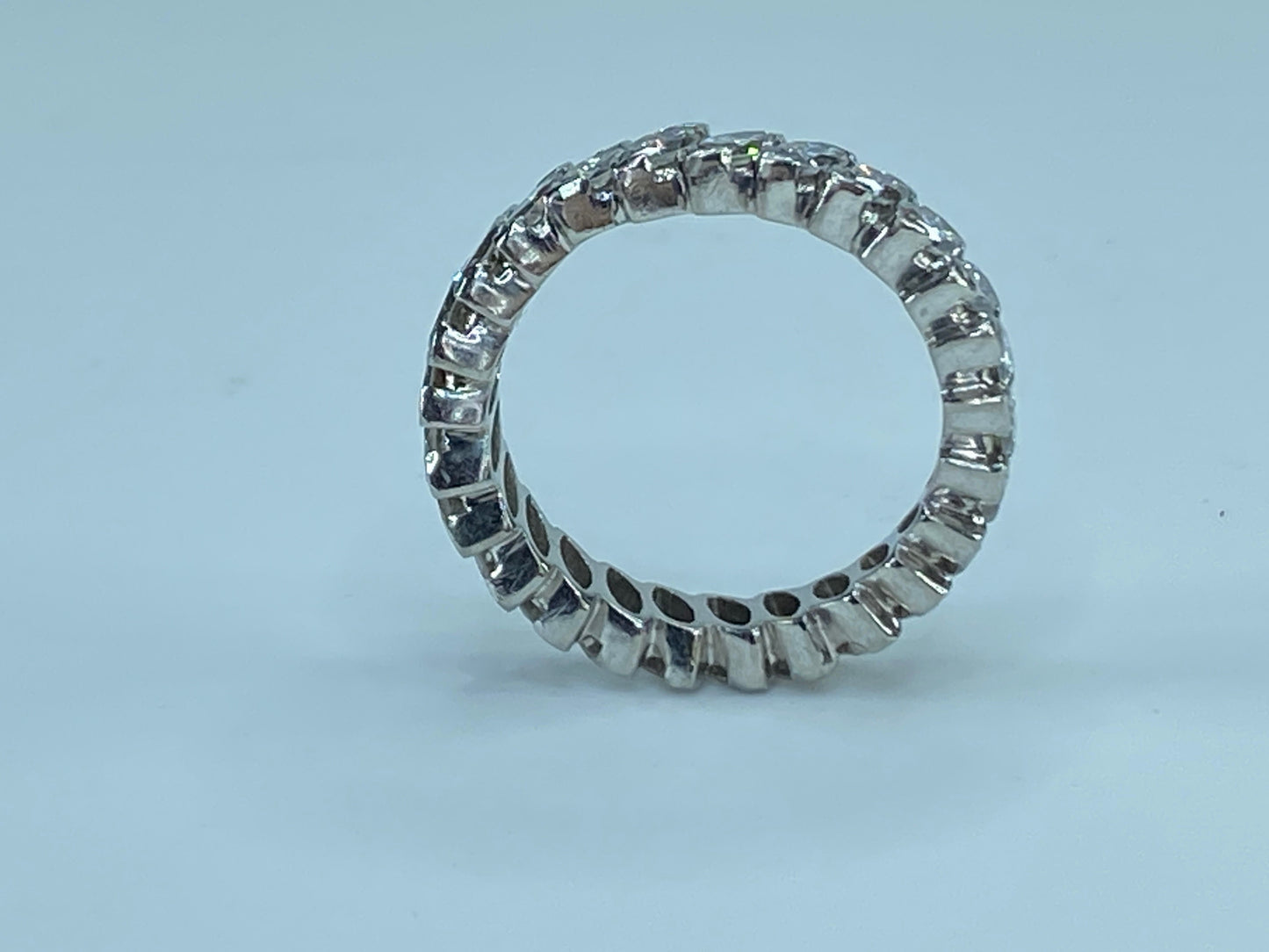 Platinum 3.0ctw Marquise cut natural Diamond Eternity ring