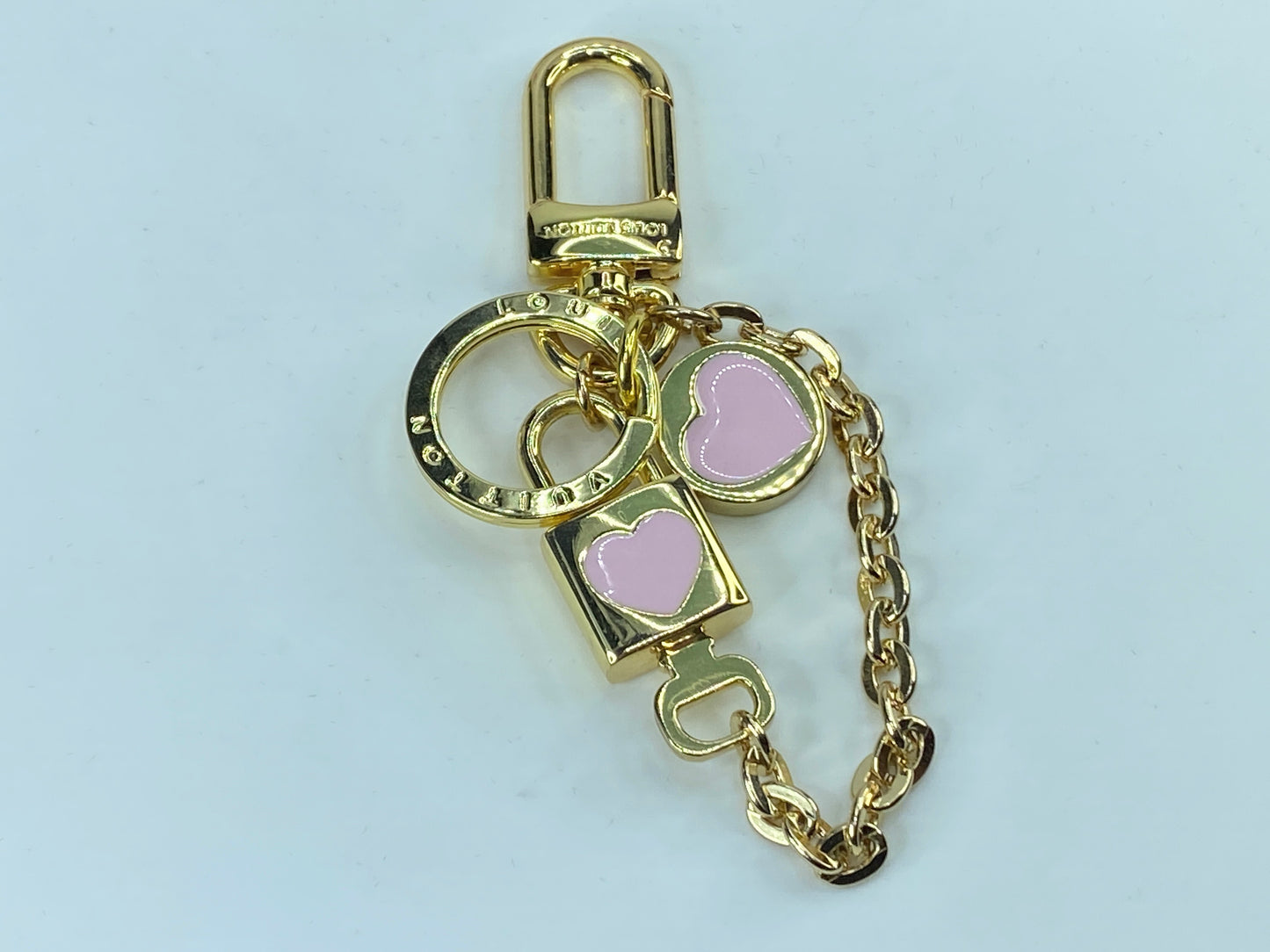 Louis Vuitton Kaduna dangle LV Heart Bag lock/key bag charm GS359