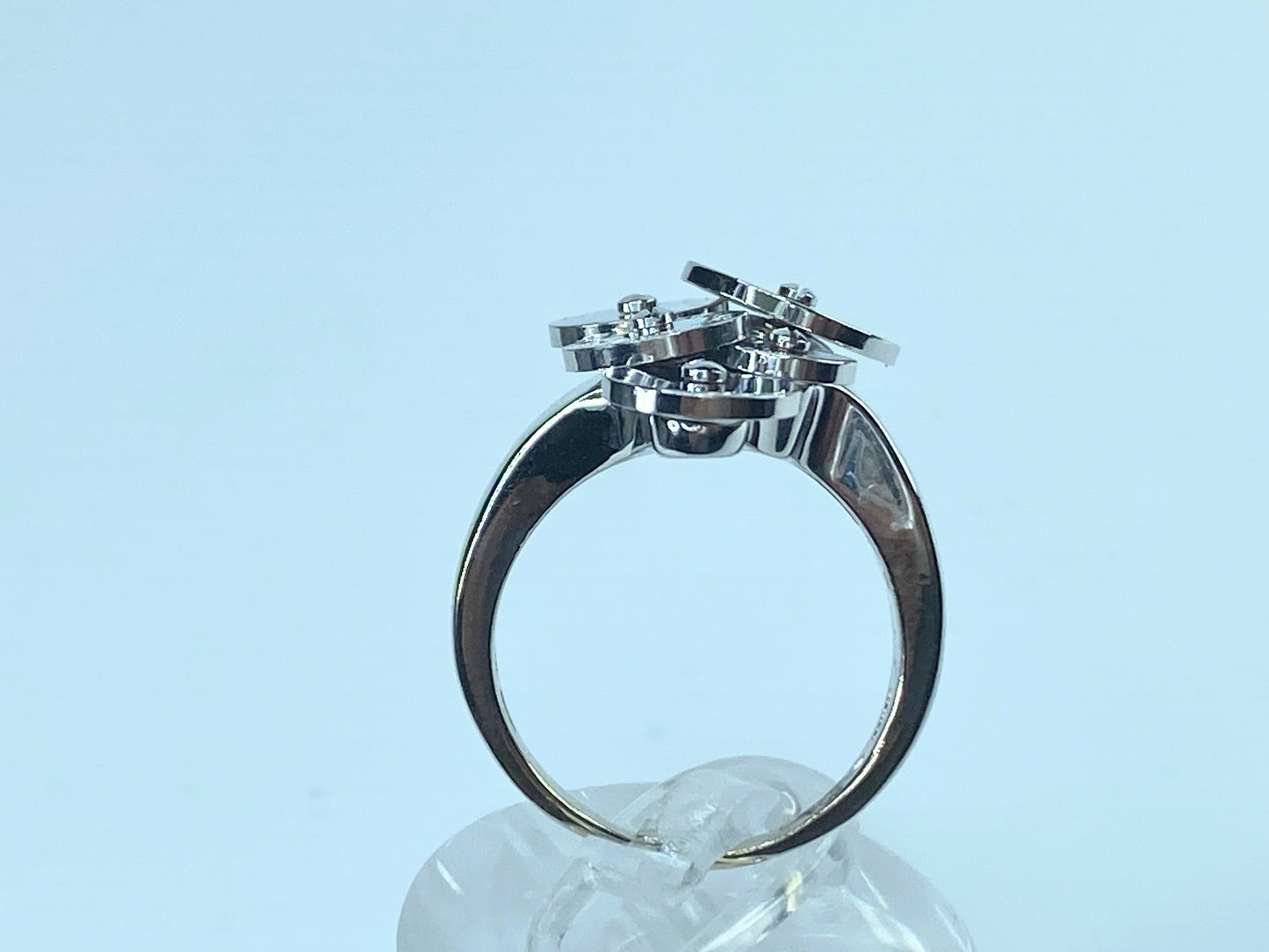 Bvlgari Cicladi Cluster Disc 18K White Gold Cocktail Ring