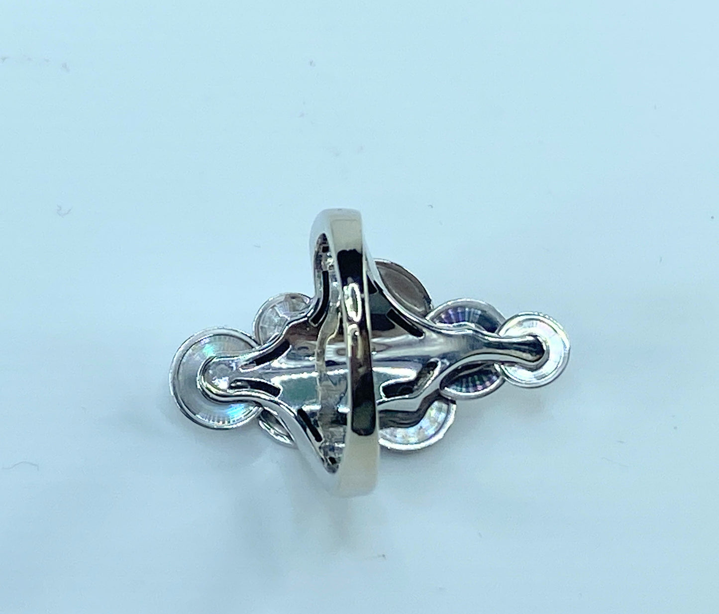 Bvlgari Cicladi Cluster Disc 18K White Gold Cocktail Ring
