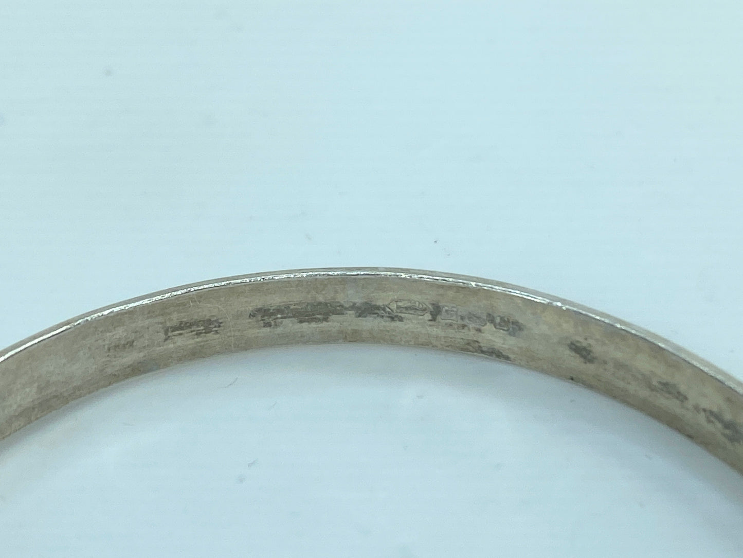 Art Deco Sterling Silver 4.5mm Floral expandable children bangle 5" 6.1g JR830