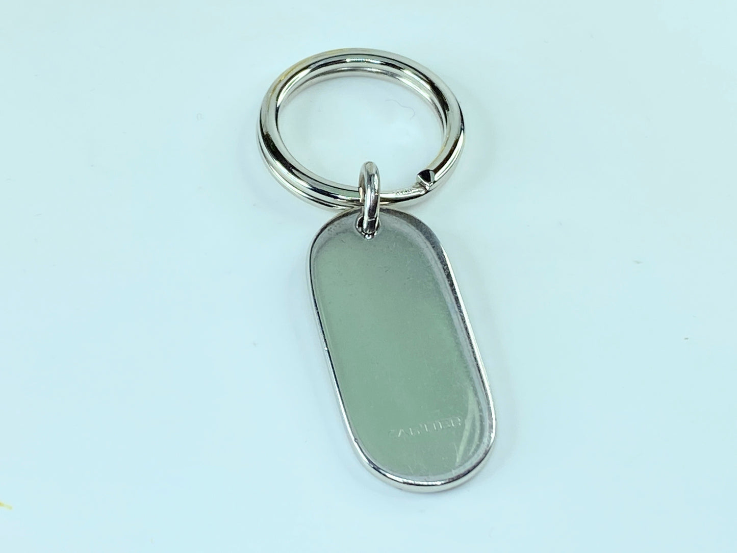 CARTIER key ring model Oval platinum finish with box GS216