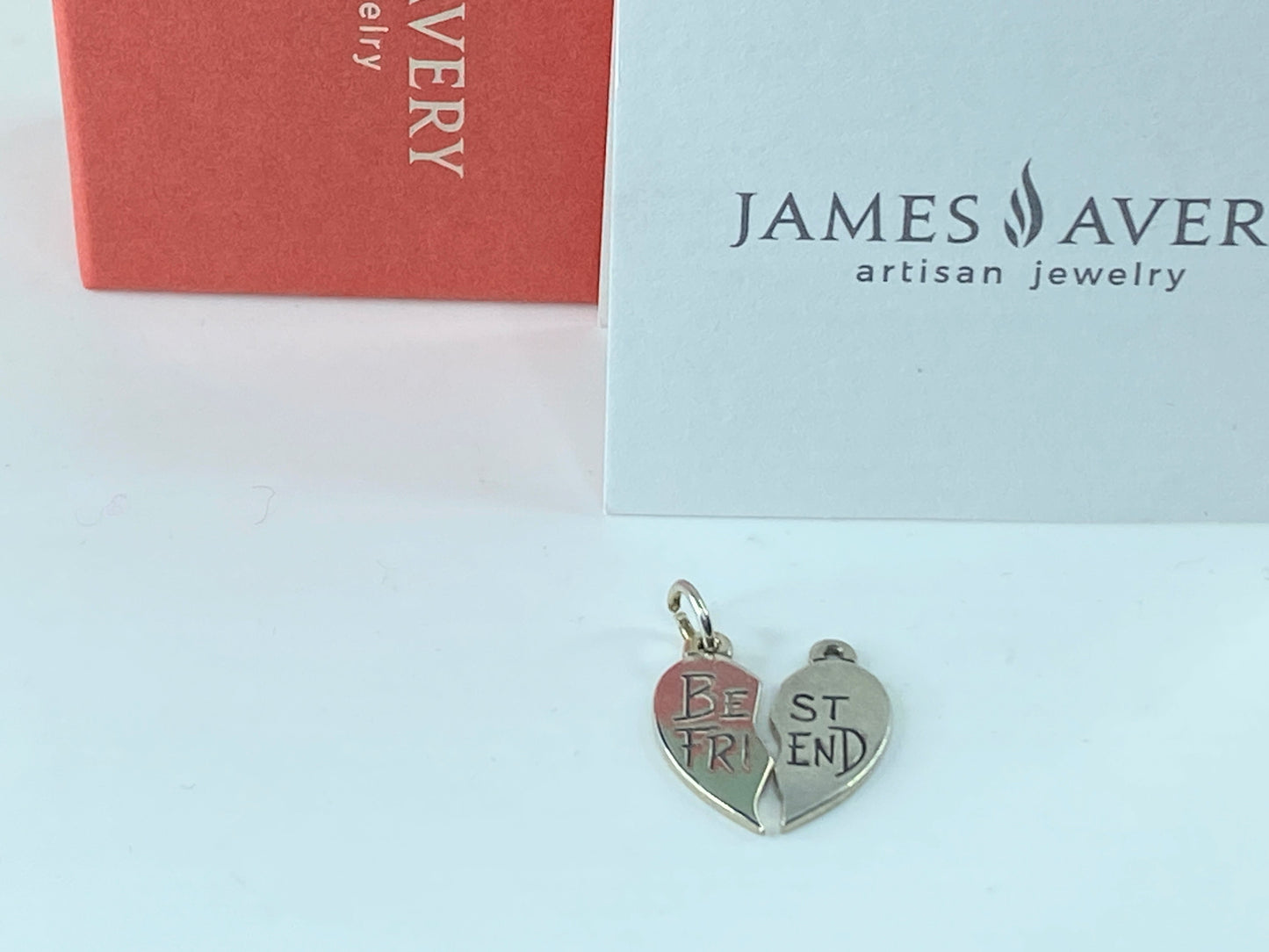 James Avery sterling BEST FRIEND charm half heart Friendship charm love JR206