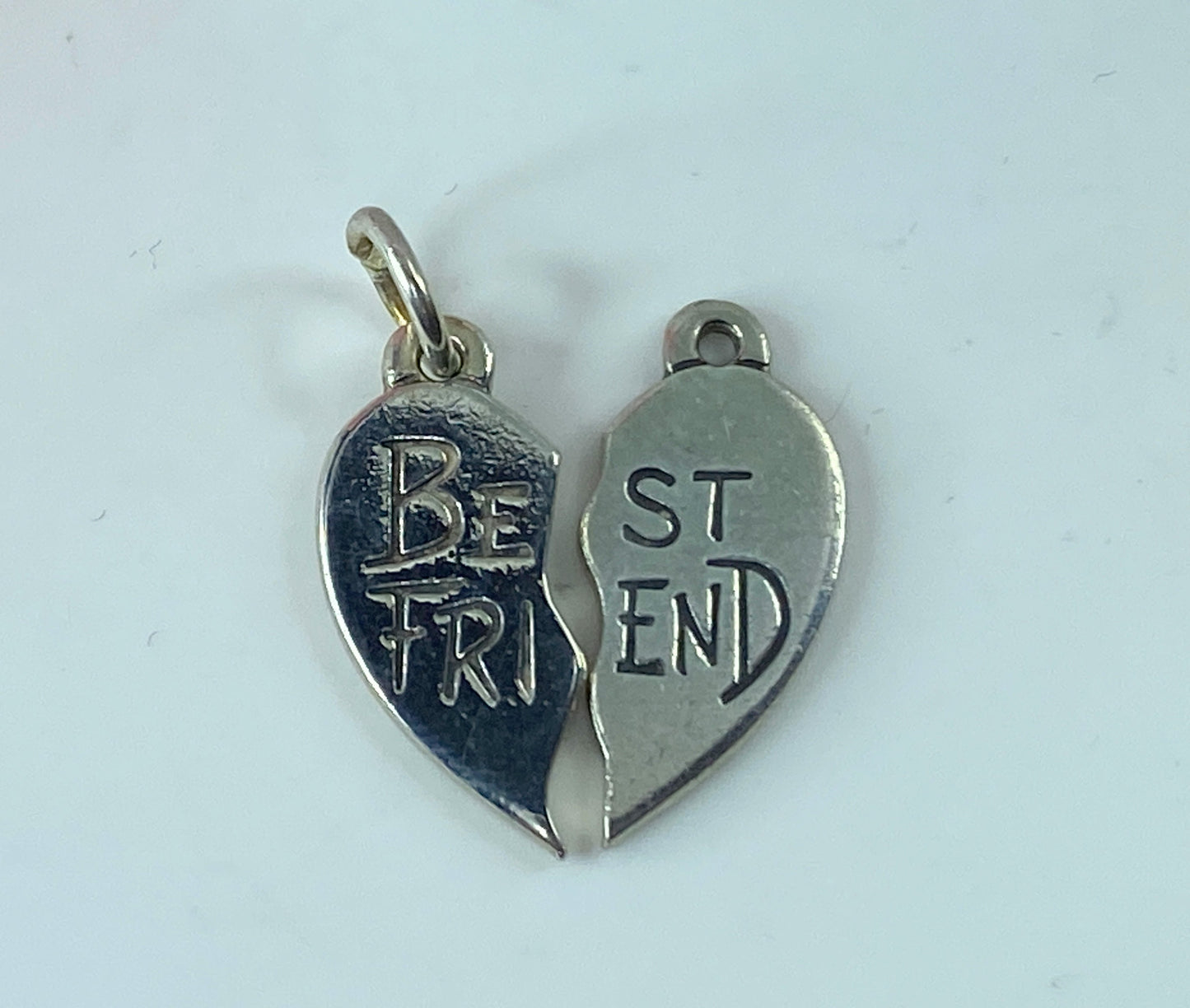 James Avery sterling BEST FRIEND charm half heart Friendship charm love JR206
