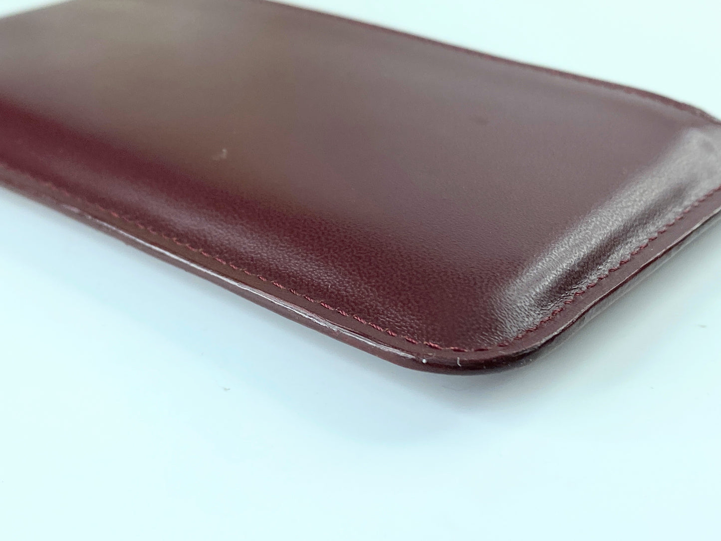 Cartier Pouch Must Line Bordeaux Leather Authentic excellent cond GS220