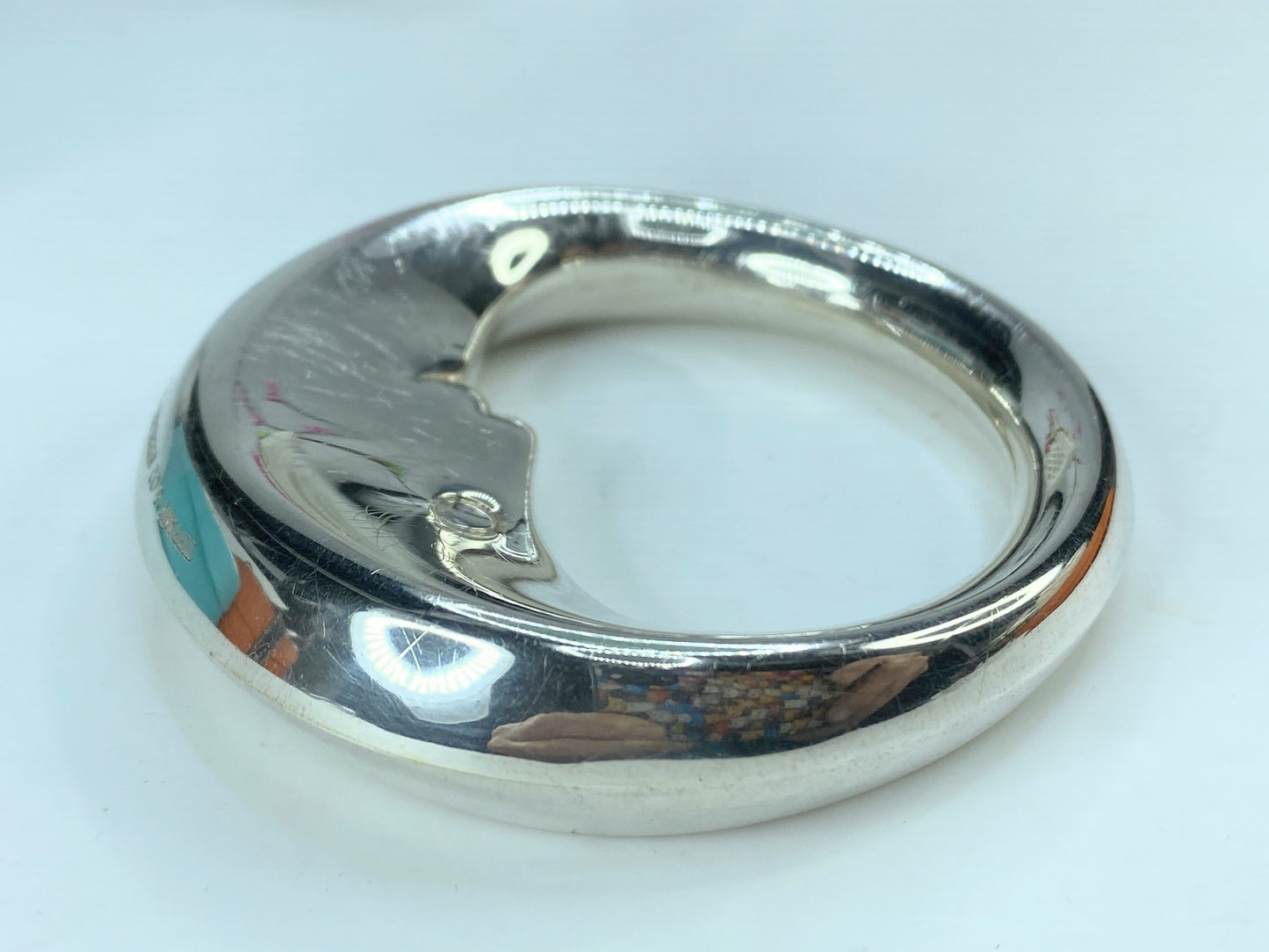 Tiffany & Co Sterling Silver Man In The Moon Baby Rattle w/box 2.5" 34.5g SS90