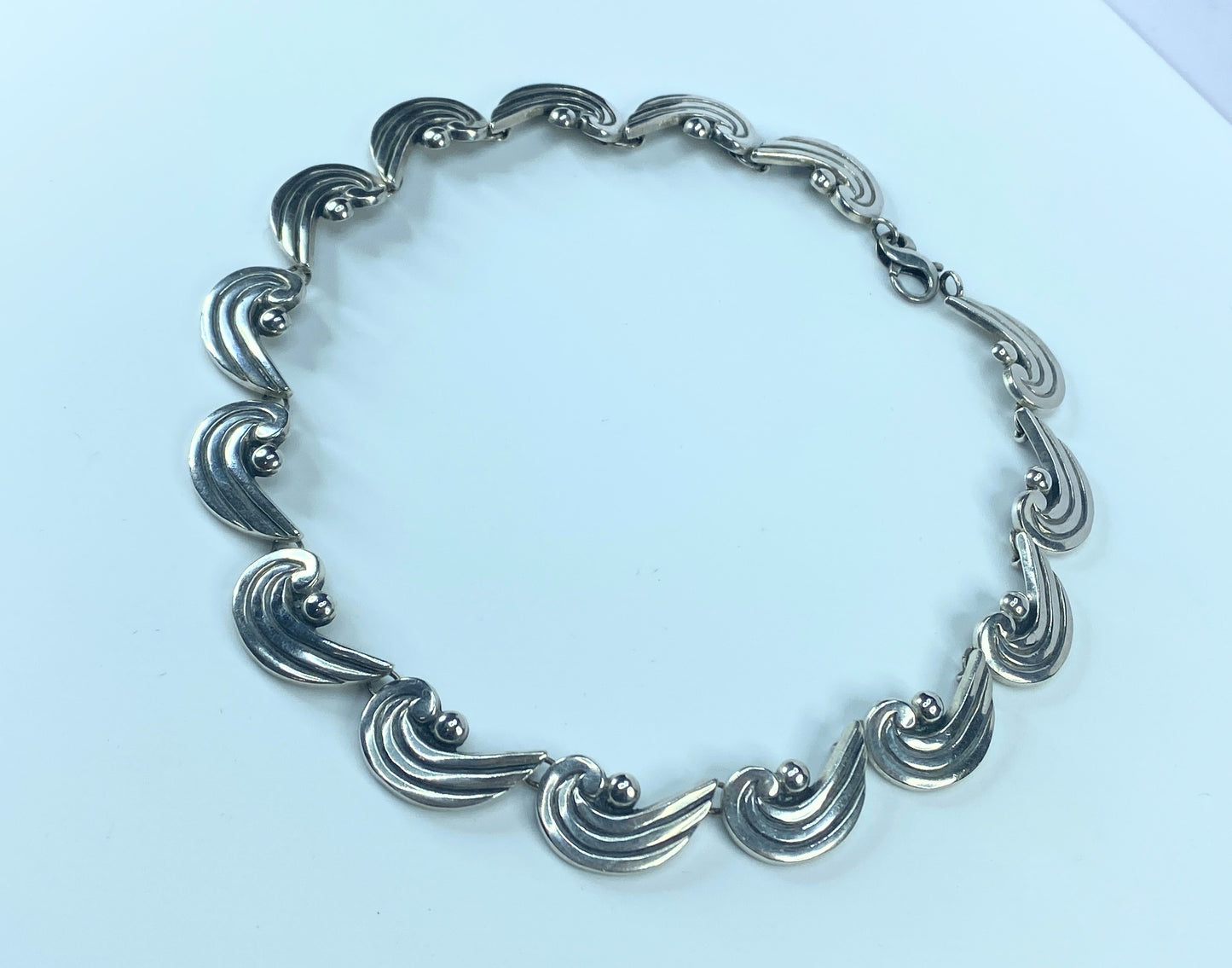 Sterling 925 Fine Art Museum Art Nouveau Choker necklace USA