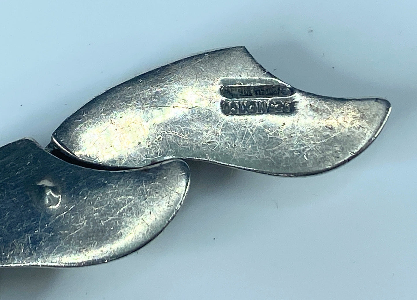 Jondell Mexico Modernist Wave Design Chunky Sterling necklace
