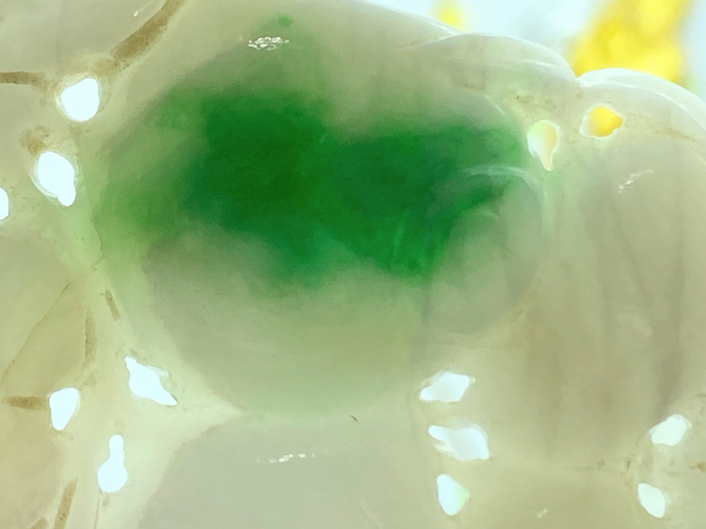 GIA certified 14K yellow gold natural "翡翠" A grade Jadeite Peach pendant JR237