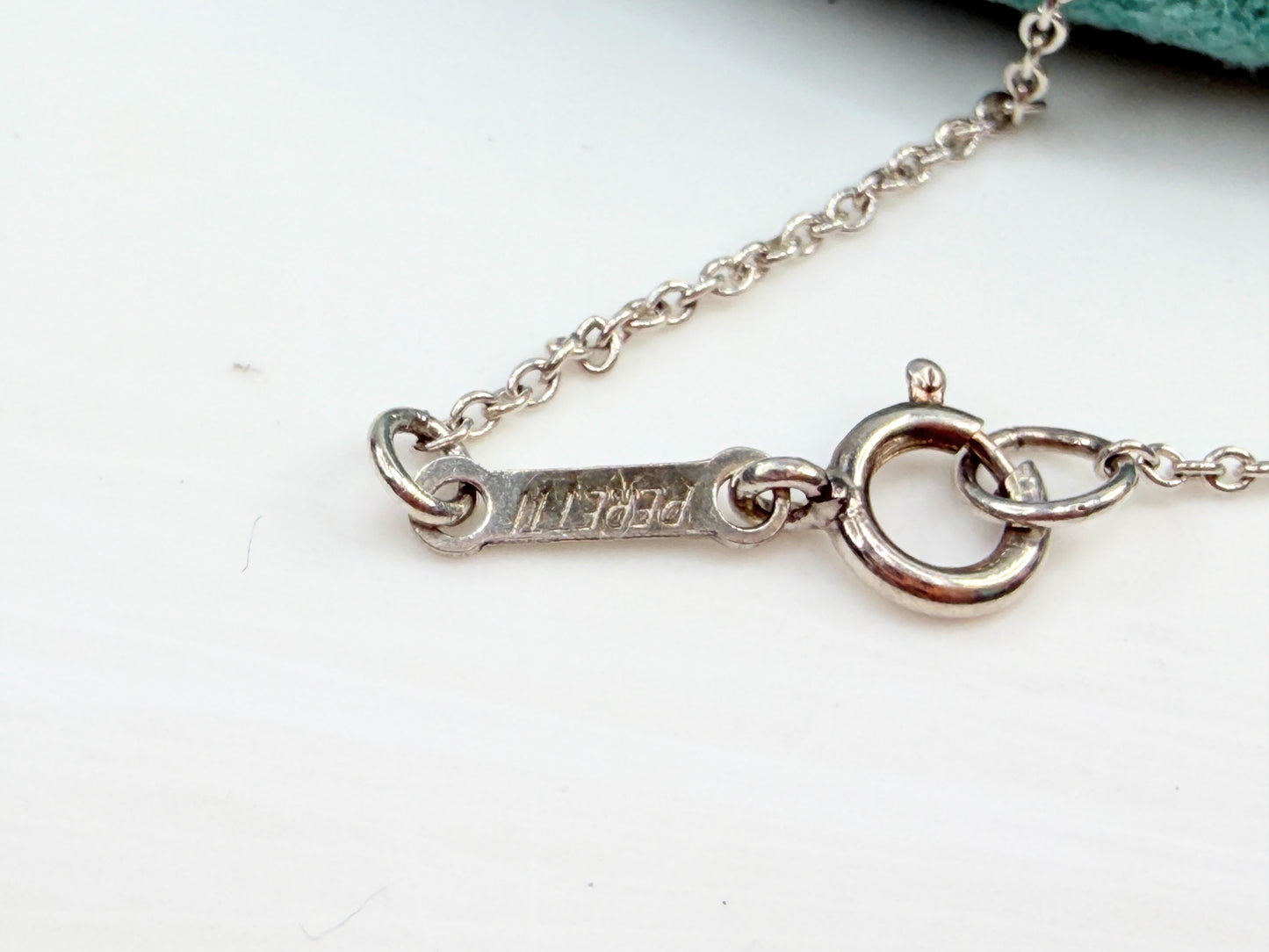 Vintage Tiffany & Co. Elsa Peretti Open Heart Necklace sterling 16in JR1360