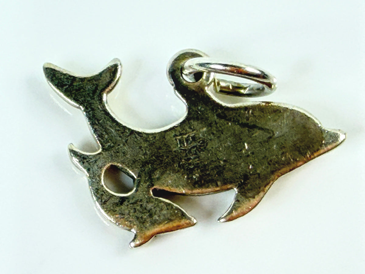 James Avery Sterling Silver Mother Baby Dolphin Ocean Animal Charm JR2149