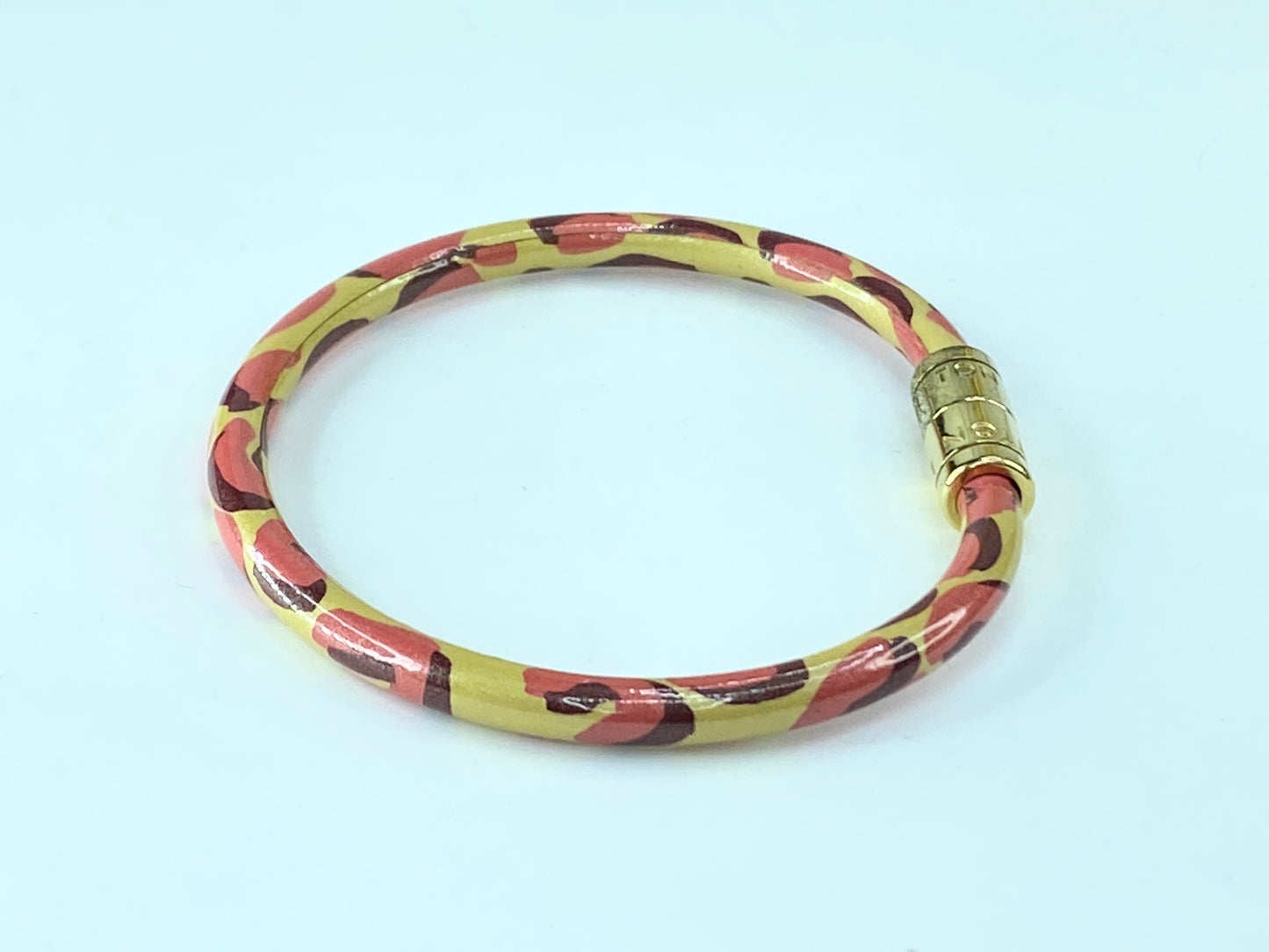 Louis Vuitton Keep It Blanc Corail Leopard Brasserie Opit Bracelet GS241