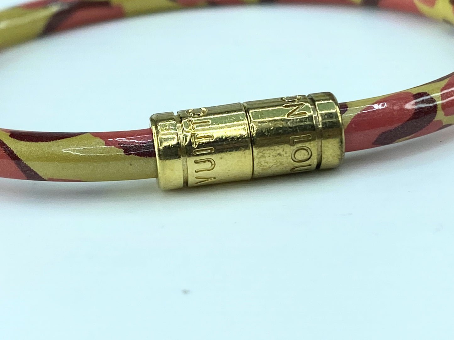 Louis Vuitton Keep It Blanc Corail Leopard Brasserie Opit Bracelet GS241