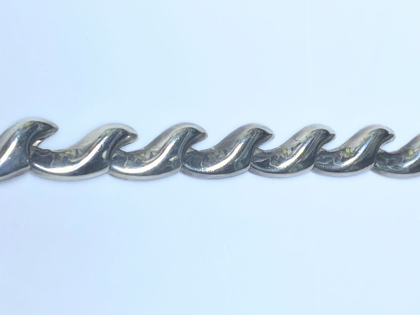Jondell Mexico Modernist Wave Design Chunky Sterling necklace