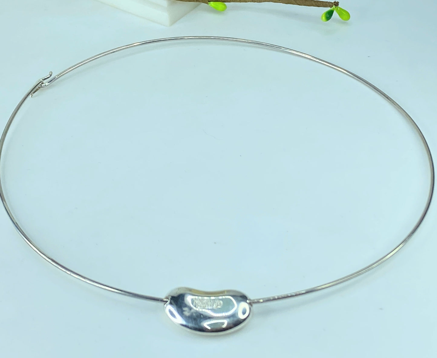 Tiffany & Co. 20.0mm Bean Design Elsa Peretti Wire collar choker 16" JR226