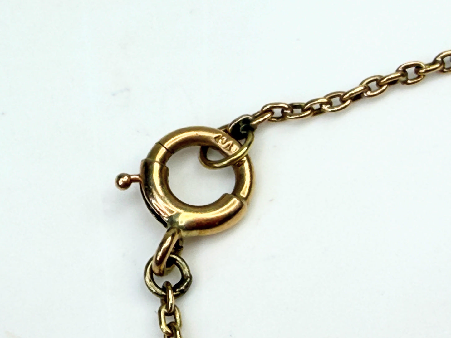 Art Deco Opal Platinum 15K Gold Drop Necklace JR1387