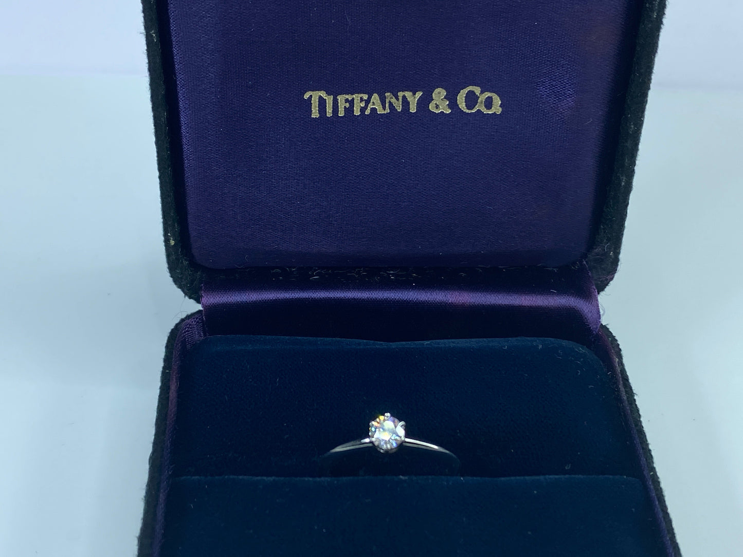 Tiffany & Co. Diamond Solitaire Engagement Ring in Platinum F/VS2 0.33 CTW