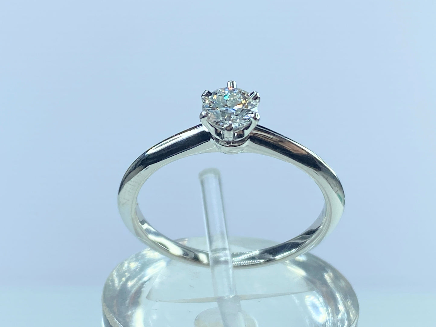 Tiffany & Co. Diamond Solitaire Engagement Ring in Platinum F/VS2 0.33 CTW
