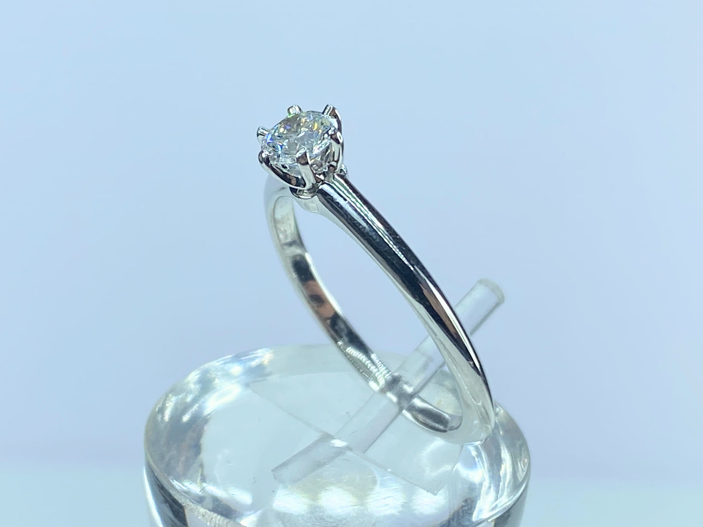 Tiffany & Co. Diamond Solitaire Engagement Ring in Platinum F/VS2 0.33 CTW